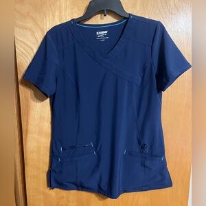 Scrubstar ssl09841t Navy Women's Premium Performance Mock Wrap Scrub Top Small